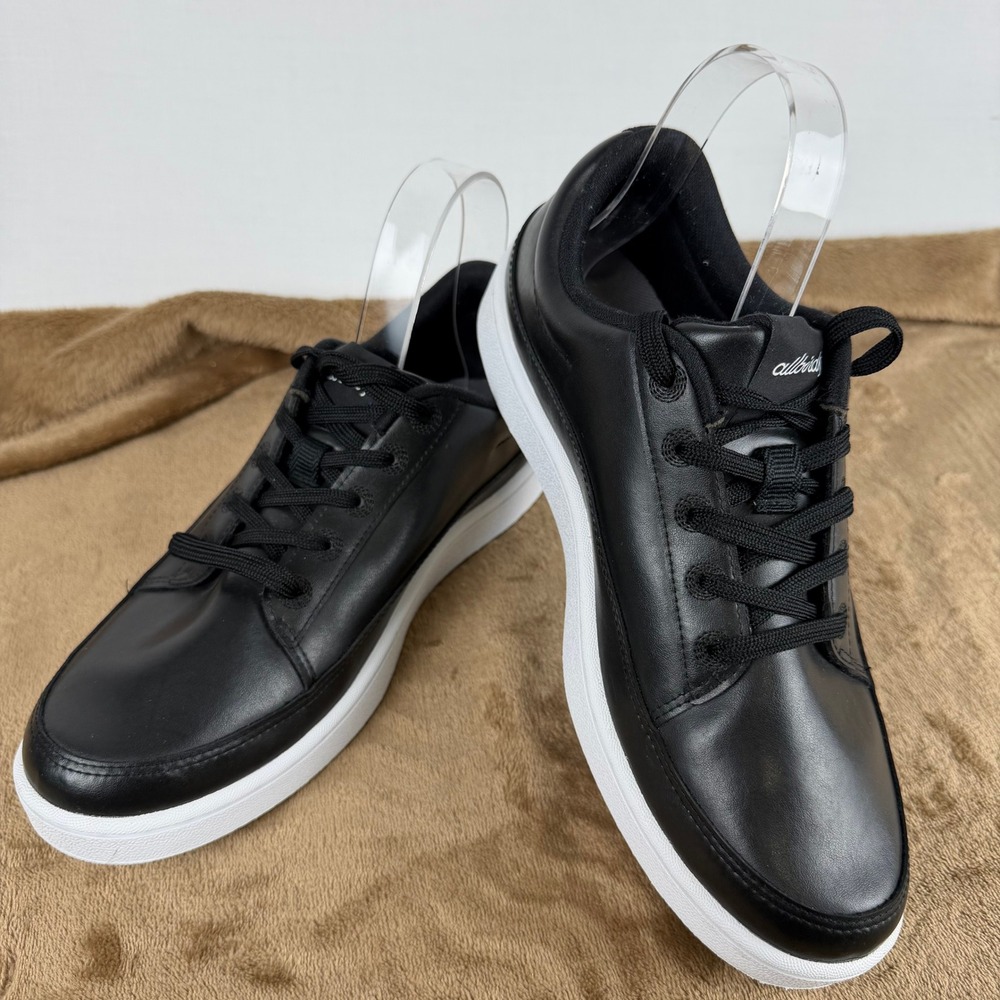 Allbirds Plant Pacer Black White Plant-Based Leather Sneakers Womens 8